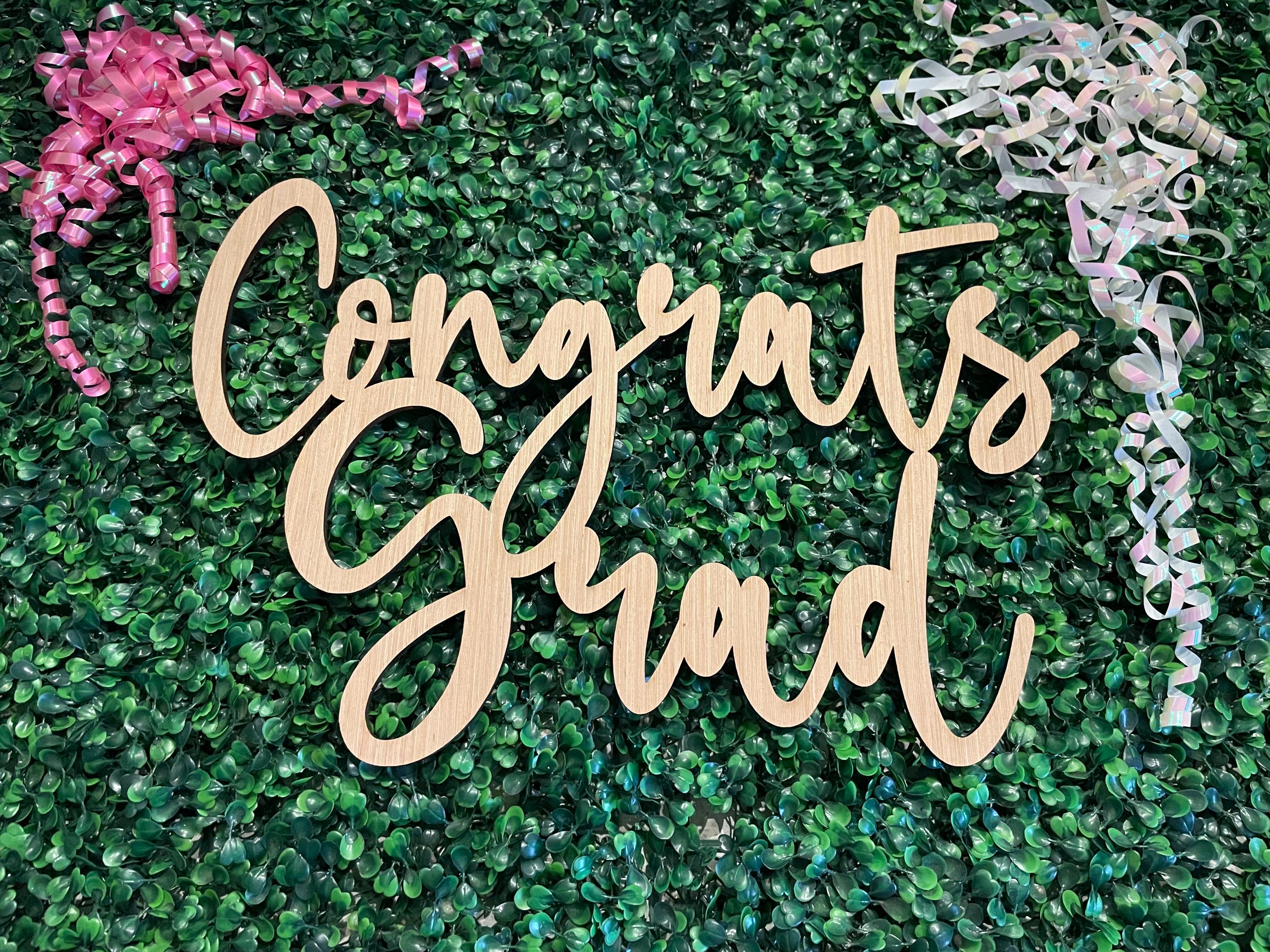 Congrats Grad, Grad Sign, Wood Graduation Photo Prop Sign, Grad Sign ...