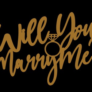 Will You Marry Me 17 x 26 inch sign unfinished 5 mm thick plywood