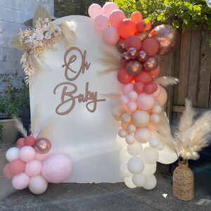 Oh Baby sign, style 744 , oh baby wooden sign, rustic baby shower, bohemian baby shower decor, baby reveal, oh baby back drop, baby shower image 6