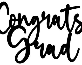 Congrats Grad, Grad Sign, Wood Graduation Photo Prop Sign, Grad Sign, Graduation Photo Prop, Graduation Decor, Grad Wood Sign