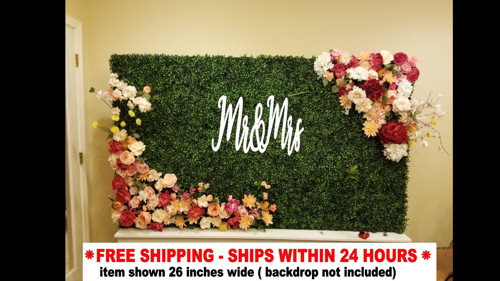 Mr & Mrs sign Wedding Backdrop Mr and Mrs Bridal shower | Etsy