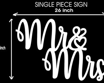Mr & Mrs Sign Wedding Backdrop Mr and Mrs Bridal Shower | Etsy