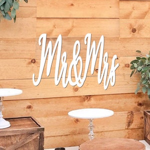 Mr & Mrs Sign, Wedding Backdrop, Mr and Mrs, Bridal Shower Backdrop ...