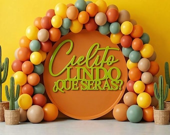 Cielito Lindo Que Seras Sign Spanish Gender Reveal Baby Shower Backdrop