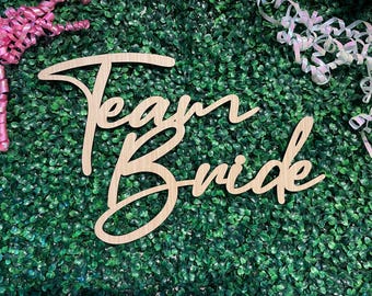 Team Bride Wooden Sign Bachelorette Party Backdrop Decor