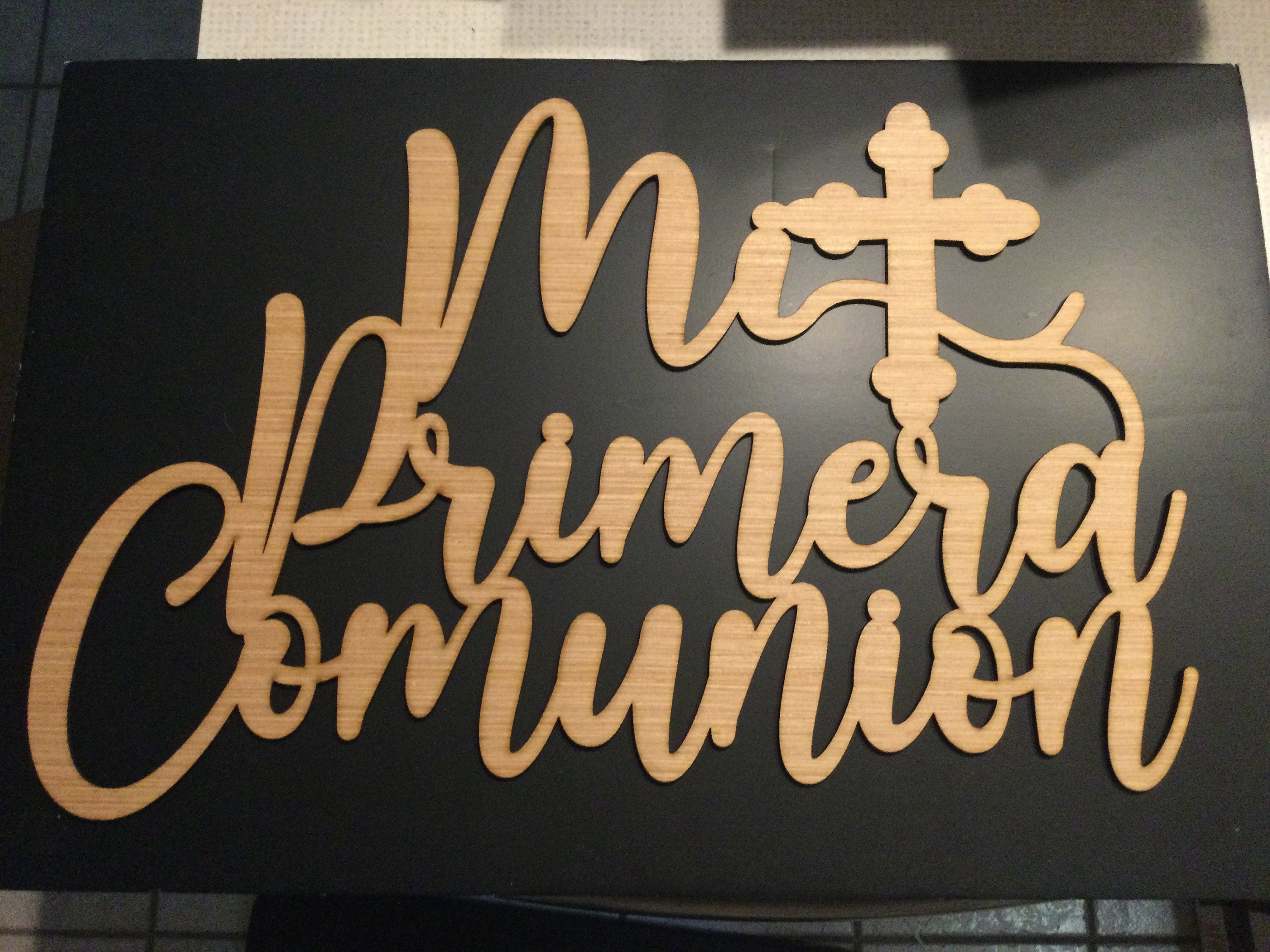 Mi primera comunion letrero de madera Español Mi Primer Etsy España