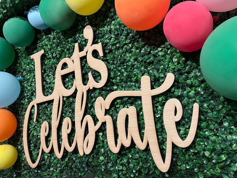 Let's Celebrate Wood Sign Graduation Photo Backdrop - Etsy