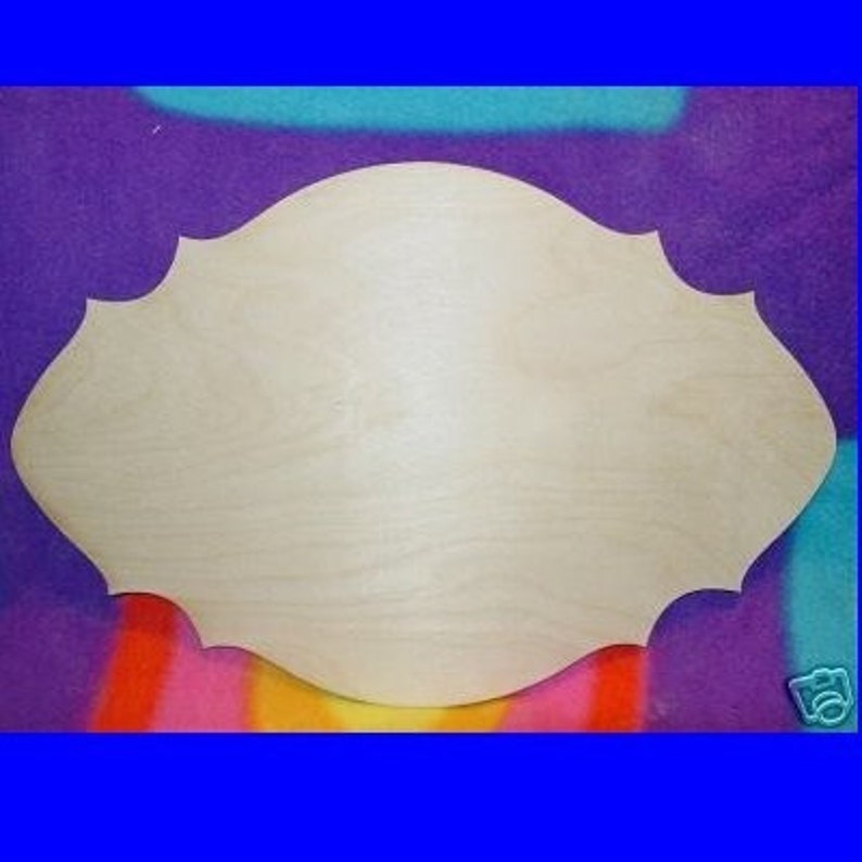 Unfinished Wood Plaque Shape Large 9 X 14