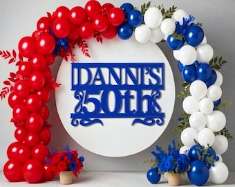 Custom Birthday Name Sign Personalized Milestone Backdrop Wooden Cutout Decoration