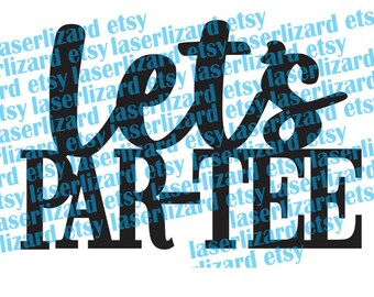 Letrero de "Let's PART-TEE", letrero de brunch, decoración de fiesta, decoración de brunch, letrero de fondo de brunch, letrero de madera sin terminar de 17 x 26 pulgadas