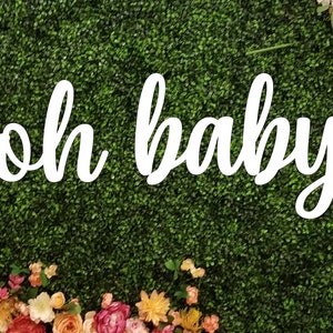 Oh Baby name sign, wood baby shower sign, Style 113, oh baby shower, Photo Booth, baby shower decor, baby reveal image 3
