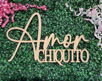 Letrero de madera Amor Chiquito