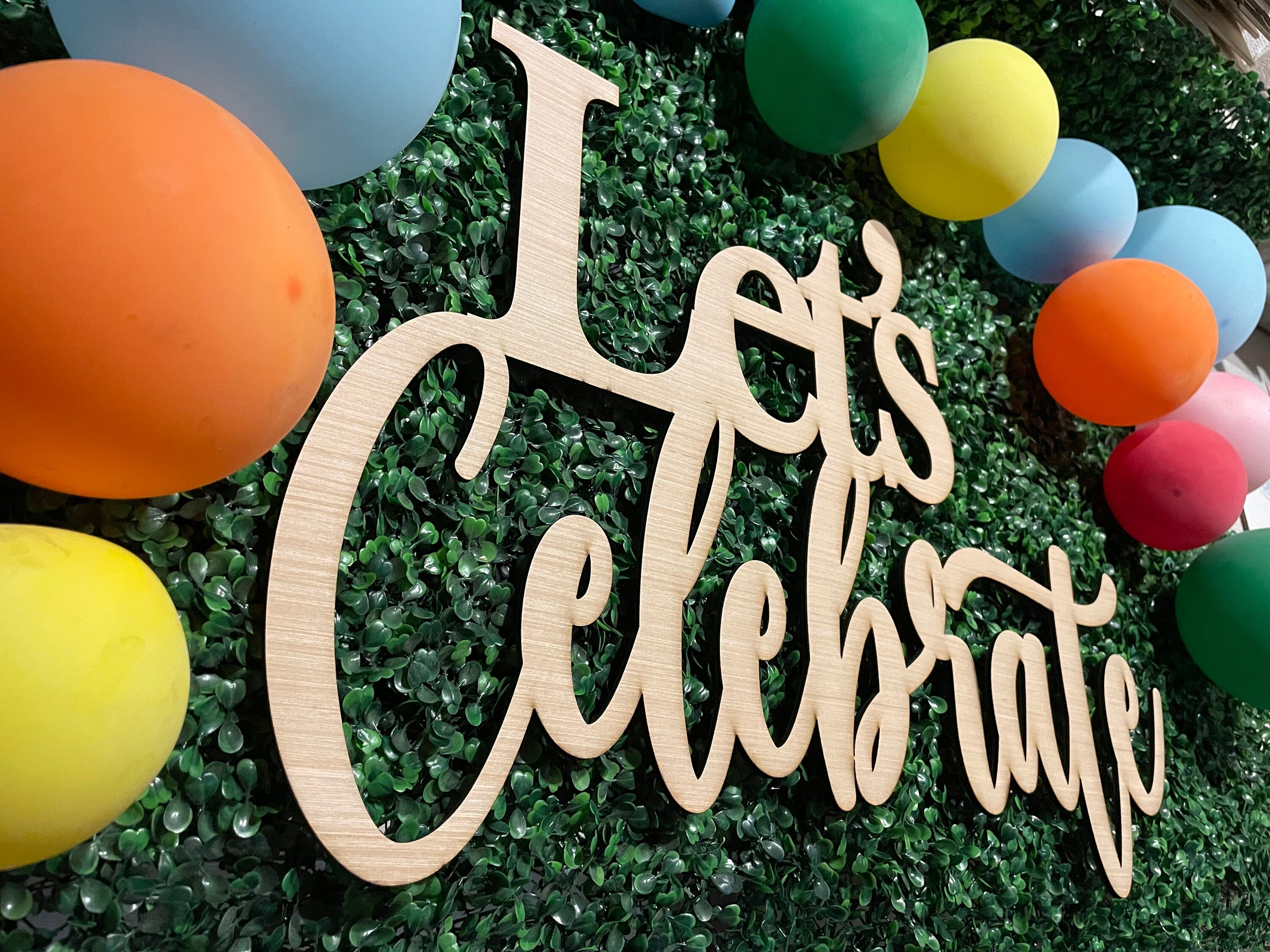 Let's Celebrate Wood Sign Graduation Photo Backdrop - Etsy
