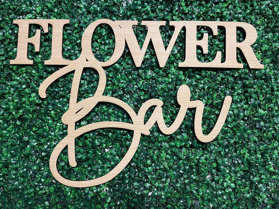 Flower Inn Sign Flower Bar Wood Sign, Wedding Flower Bar Sign, Baby Shower Flower Bar ...