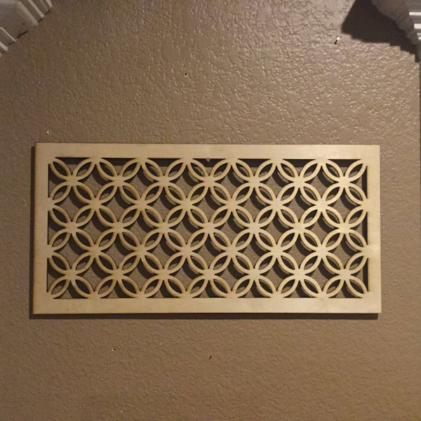 Unfinished Wood Celtic Style Knot ,Grid, Panel 12.5 x 26 inch
