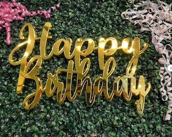 Happy Birthday Sign Custom Party Backdrop Decor