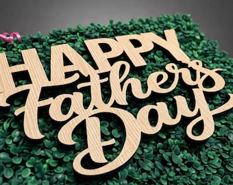Happy Father’s Day Sign, Handcrafted Baltic Birch Wood Decor