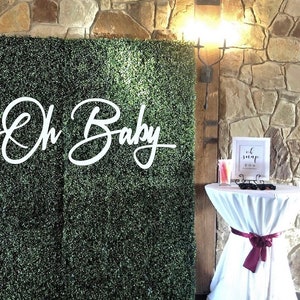 Oh Baby sign, style 744 , oh baby wooden sign, rustic baby shower, bohemian baby shower decor, baby reveal, oh baby back drop, baby shower image 2