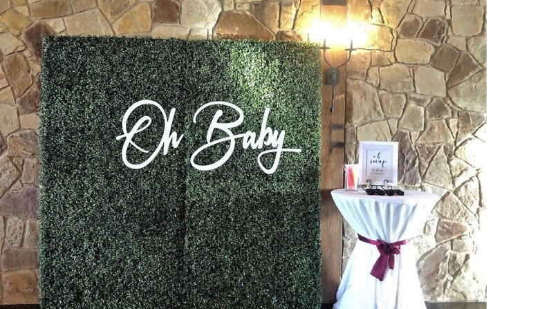 Oh Baby sign, style 744 , oh baby wooden sign, rustic baby shower, bohemian baby shower decor, baby reveal, oh baby back drop, baby shower image 2