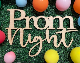 Prom Night, Prom wood sign, Prom party sign, 17 x 26 inch unfinished 5 mm thick plywood