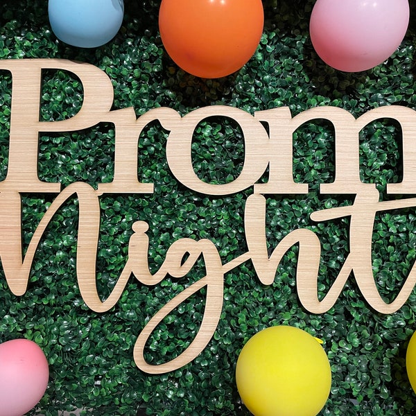 Prom Night, Prom wood sign, Prom party sign, 17 x 26 inch unfinished 5 mm thick plywood
