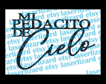 Letrero de madera Mi pedacito de Cielo, 17 x 26 pulgadas, sin terminar, contrachapado de 5 mm de espesor