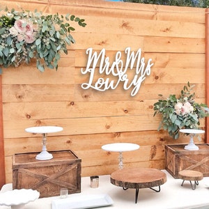 Mr & Mrs Wood Sign, Mr and Mrs Sign, Wedding Sign, Wood Couples Sign ...