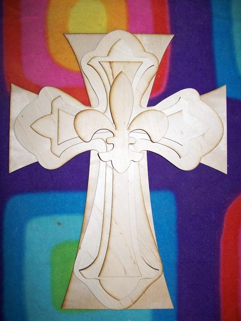 Unfinished Wood Layered STACK CROSSES KIT style 62 Etsy
