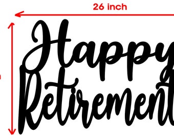 Happy Retirement Sign, Happy Retirement Banner, Wall Decor, Retirement Party Sign, Retirement Party Backdrop