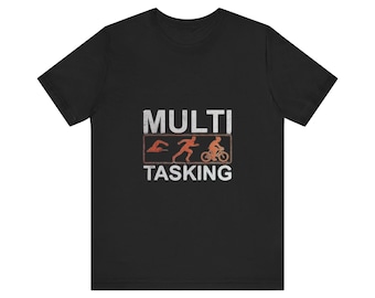 Triathlon T Shirt - Unisex Jersey Short Sleeve Tee, Athlete Tee, Sports Shirt, Workout Top, Fitness Shirt