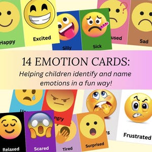 Tarjetas de emociones: ¡Imprimibles para ayudar a los estudiantes a identificar emociones de una manera divertida!