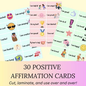 30 Cartões de Afirmação Positiva - Perfeitos para Alunos do Ensino Fundamental