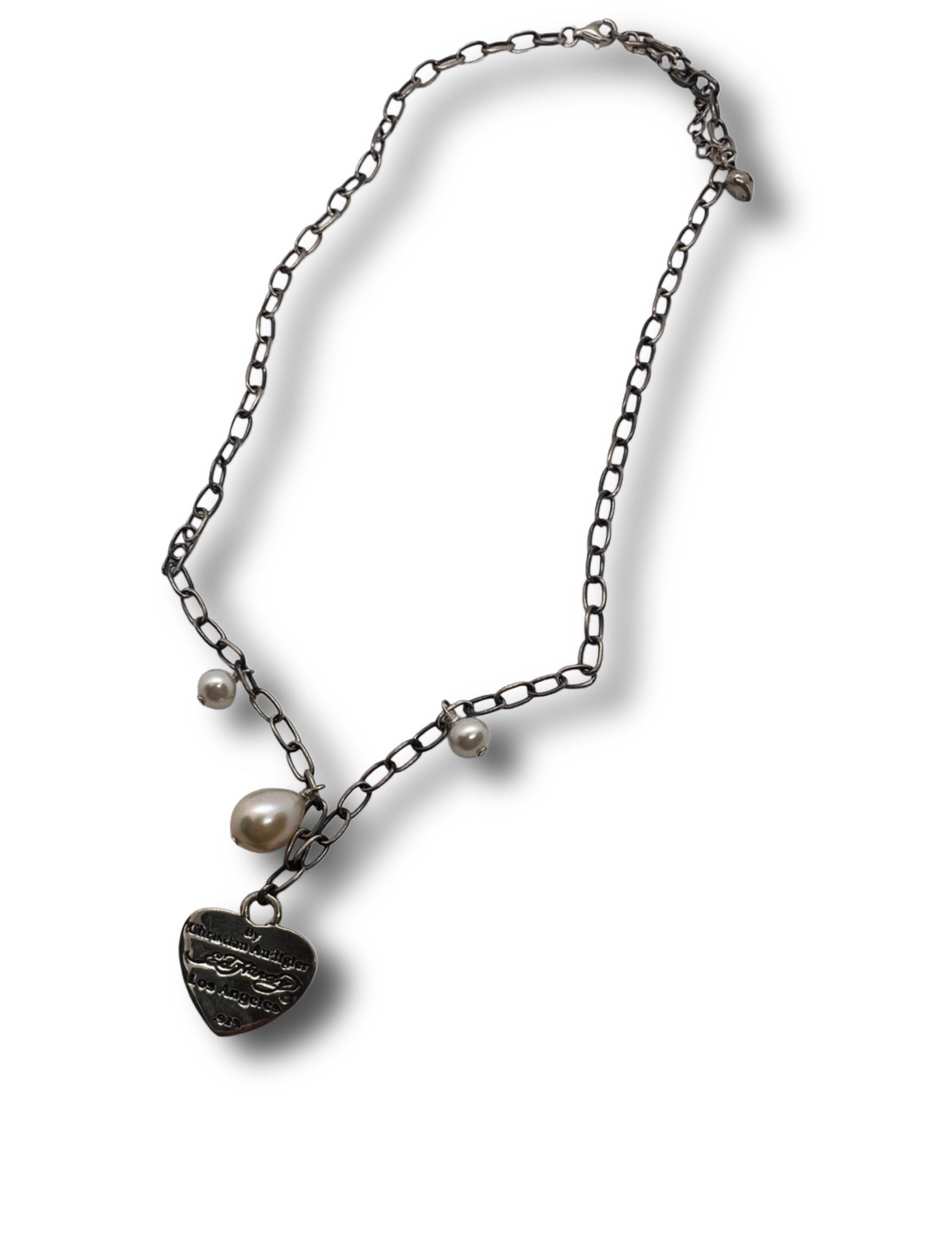 アクセサリー ed hardy necklace silver heart skull y2k ed hardy necklace silver heart skull y2k - メルカリ