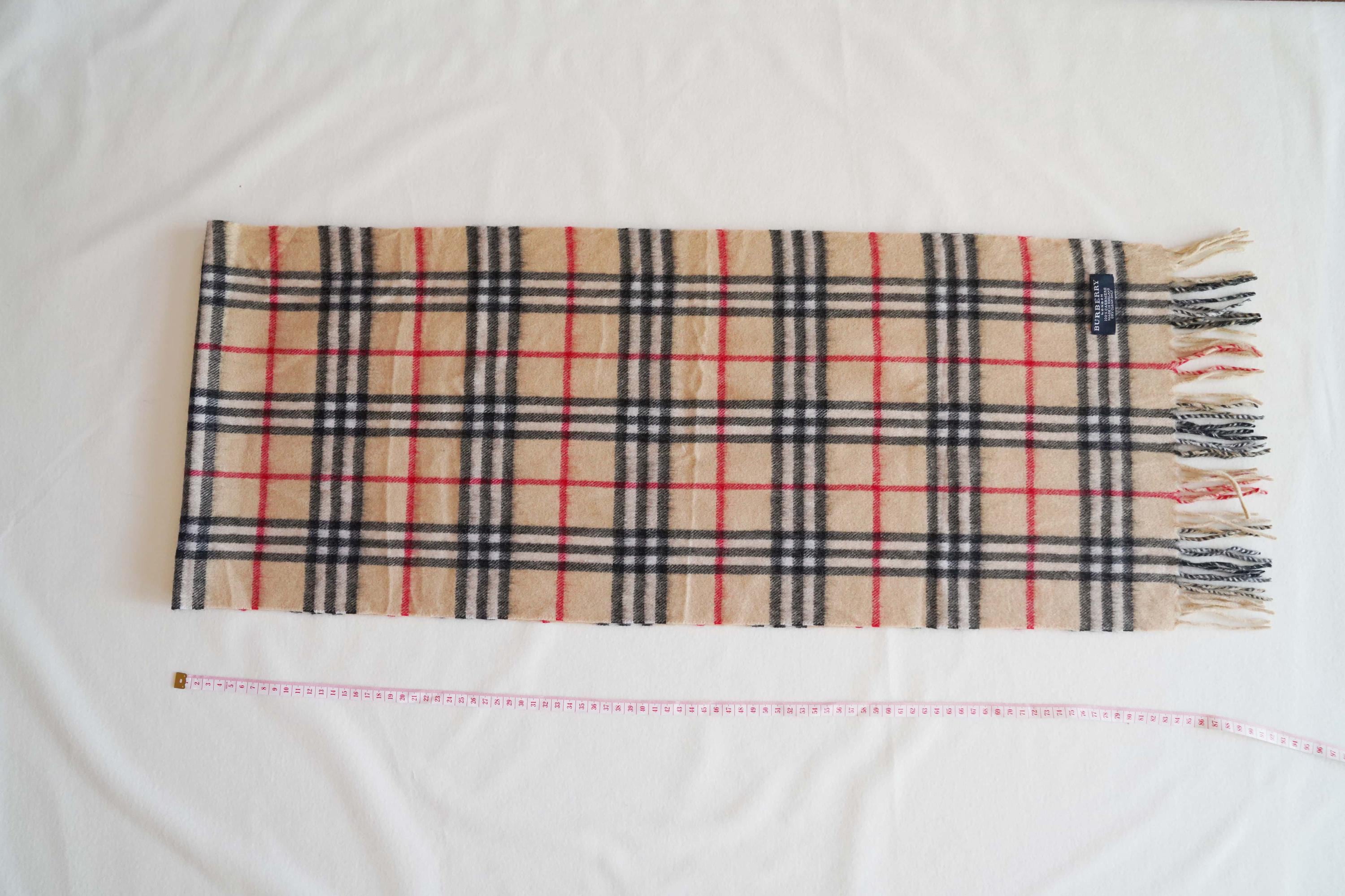 Vintage Burberry 100%cashmere Scarf in Excellent Condition Made in