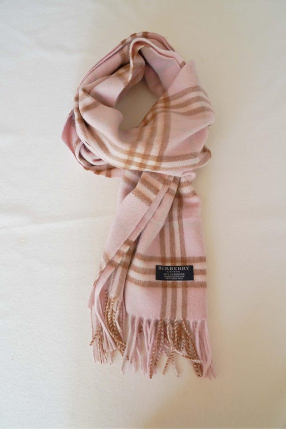 Vintage Burberry 100%cashmere Scarf in Excellent Condition Made in