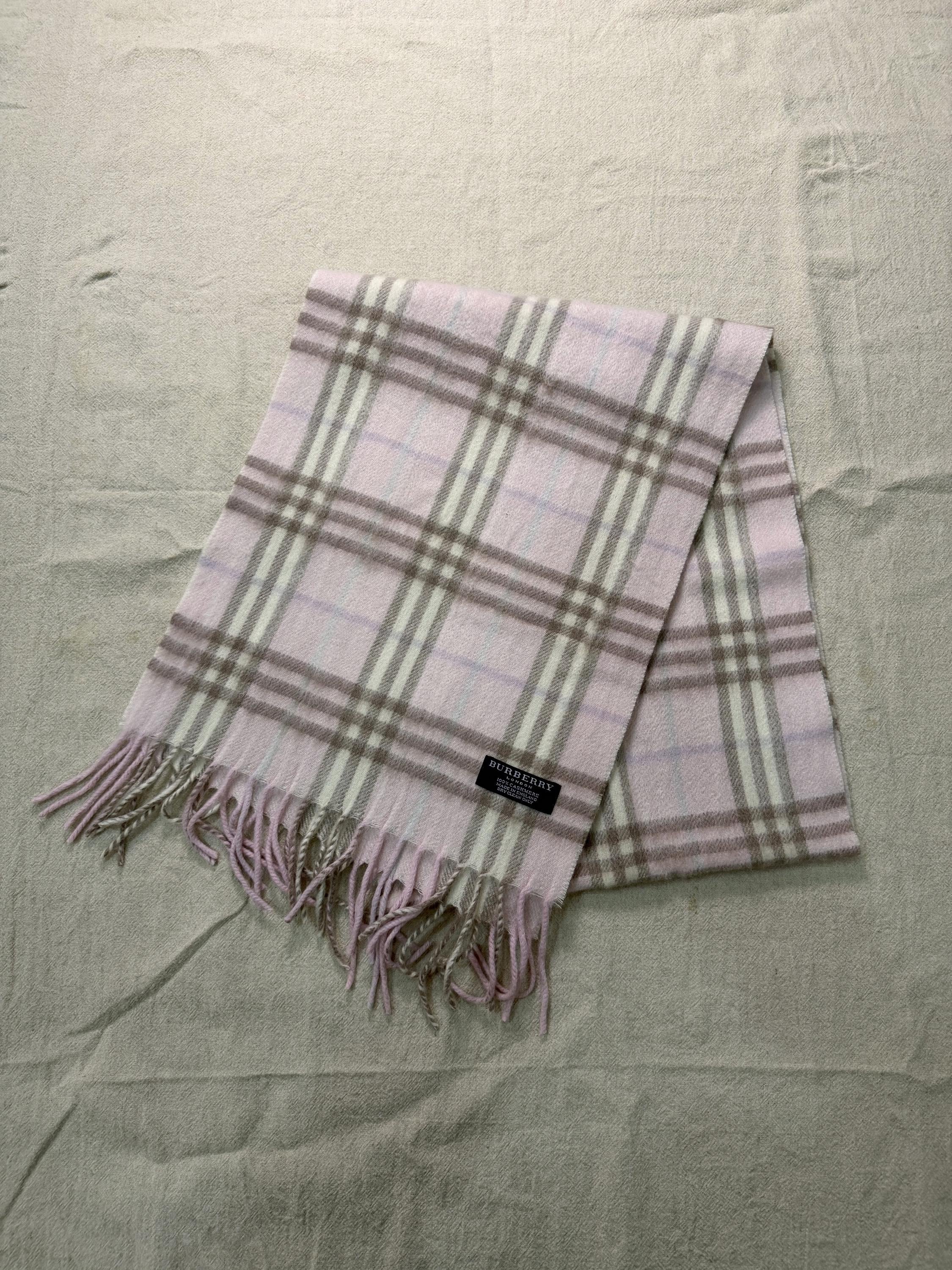 Vintage Burberry 100%cashmere Scarf in Excellent Condition Made in