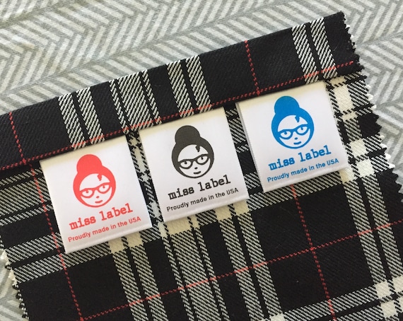 Custom Sew-in soft Satin Clothing Care labels printed in USA --1 1/4" 33mm - Super fast shipping!