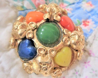 Ornate Vintage Jacky De G Made in France Single Clip Earring As Found