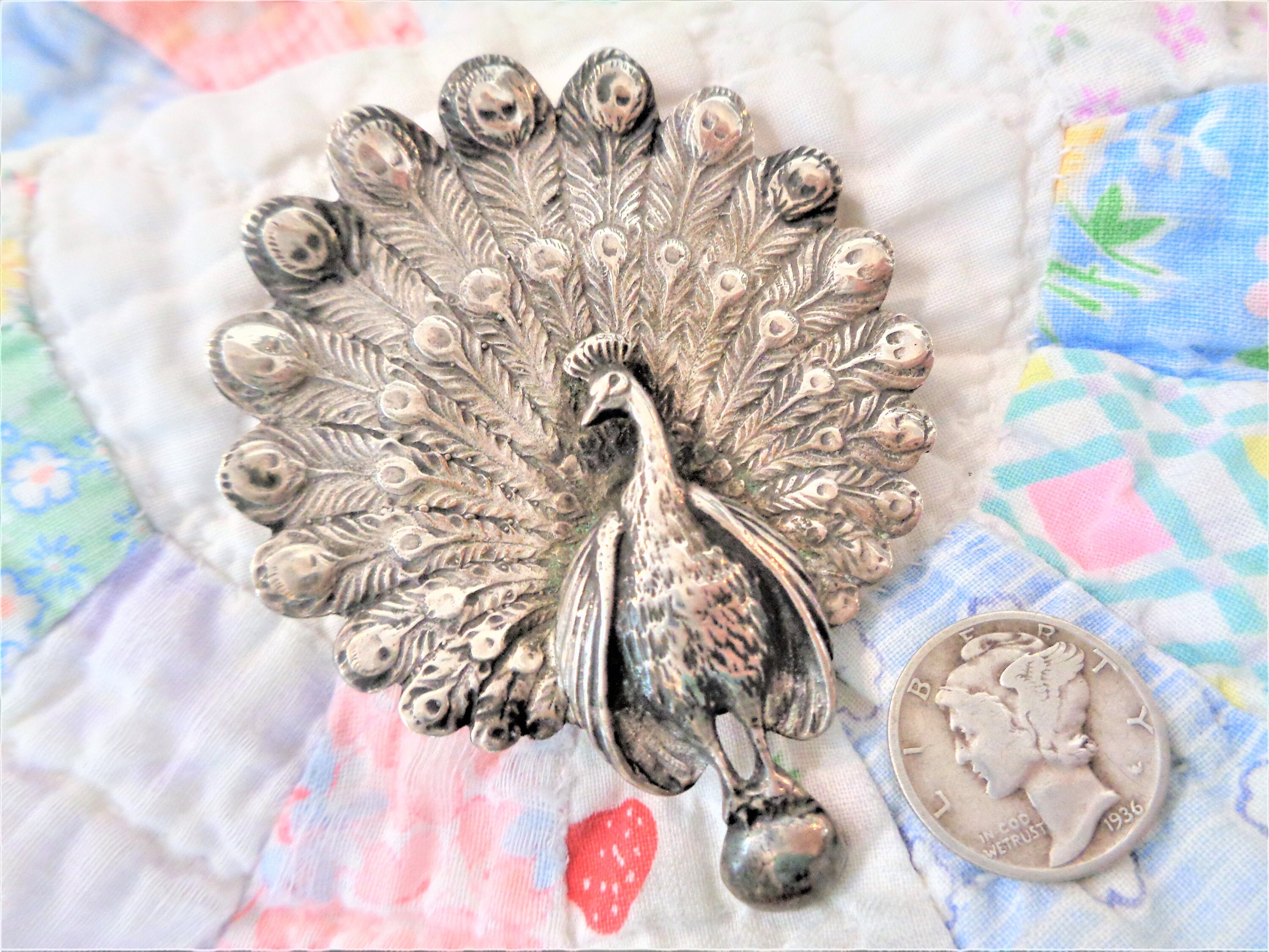 Moonstone Flower Brooch - Cini - Sterling Silver - Vintage  Vintage brooch Rare Cini piece main image 2