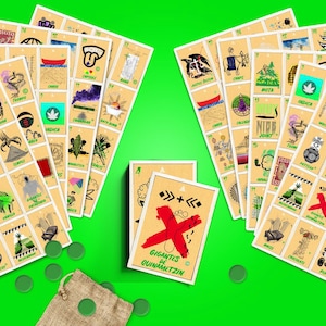 Traditional (4 by 4) Mexican Lotería Card Deck, Authentic Deck Cards for Game Night, Mythological Design, Fun Game Night Essential Supplies