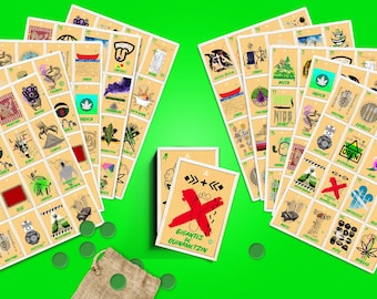 Traditionelles (4 mal 4) mexikanisches Loteria-Kartendeck, authentische Deckkarten für die Spielenacht, mythologisches Design, lustige Spielnacht unverzichtbares Zubehör