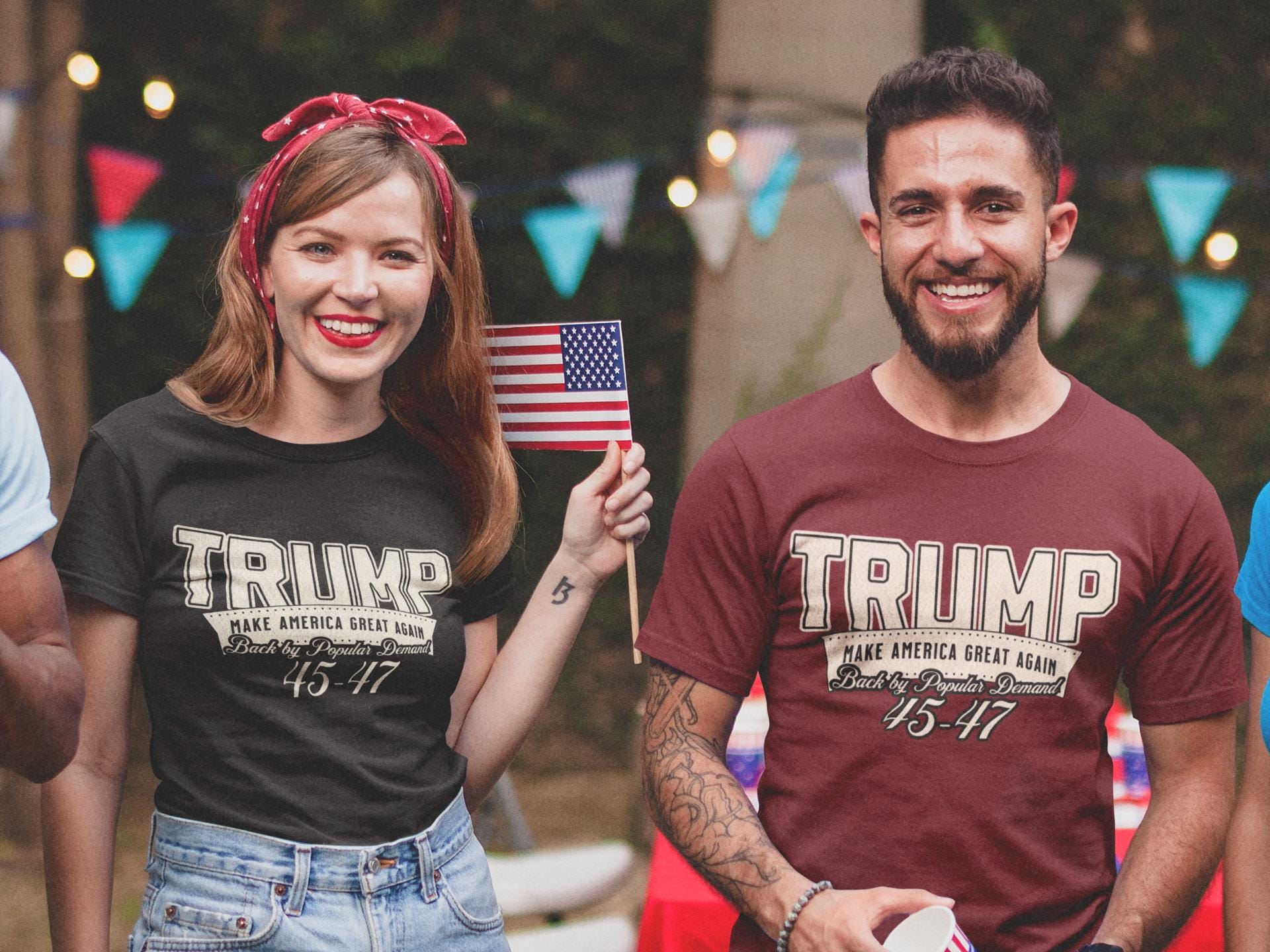 Trump 45-47 T-shirt Men Women Teens - 2025 Inauguration Apparel