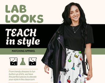 Trendy wetenschapsleraar STEM-skaterrok damestieners – scheikundebekers DNA Labs Science Fair - Back to School Teacher-rokken voor haar