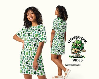 chinese dress ladies St. Patricks Day Shamrock Dress main image 0