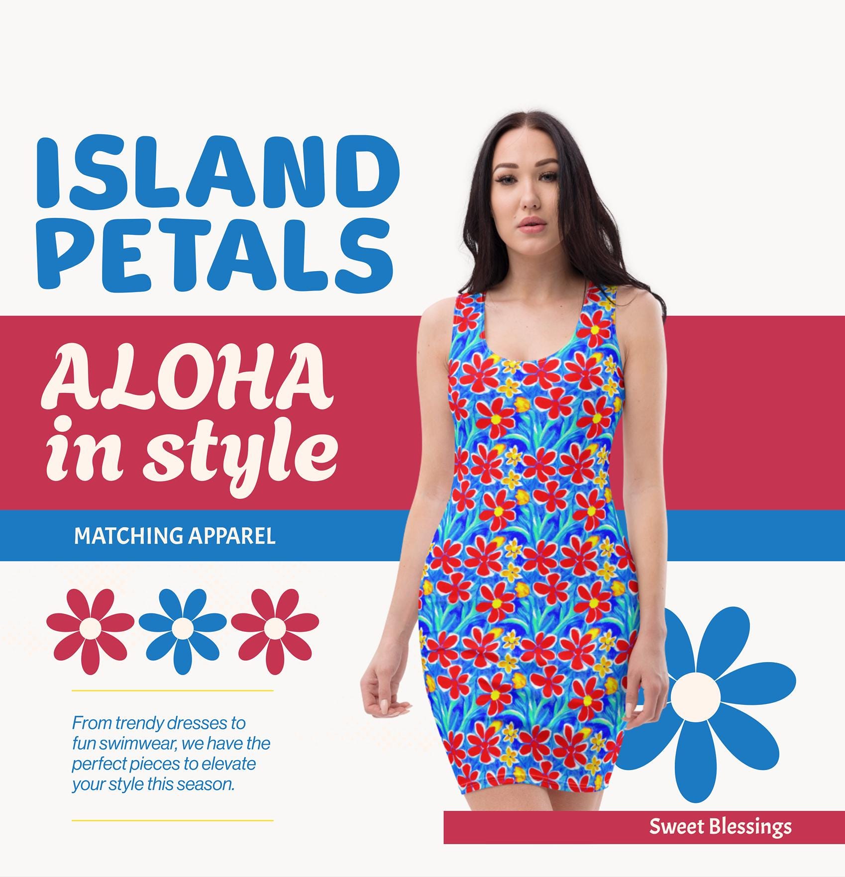 tropical floral bodycon dress Tropical Bodycon Dress