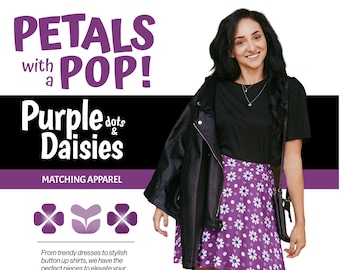 Retro paarse madeliefjes rok dames dames tieners - aubergine paarse leraar rok voor school lente zomer cruise bruiloft gastplezier!