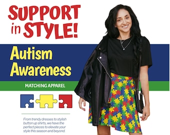 Autisme Puzzel Leraar Skaterrok Dames Dames Tieners - Autism Awareness Support Mom Sister Tante - Preschool Kleuterschool Elementary Rok