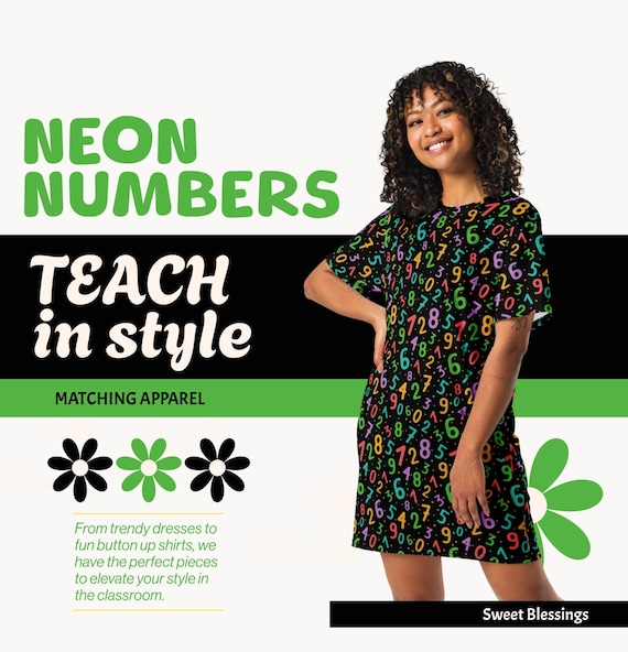 Math Numbers Teacher Dress for Kindergarten Preschool Elementary Math  Science Teachers  Perfect Teacher Dress Ladies Women Teens - Etsy