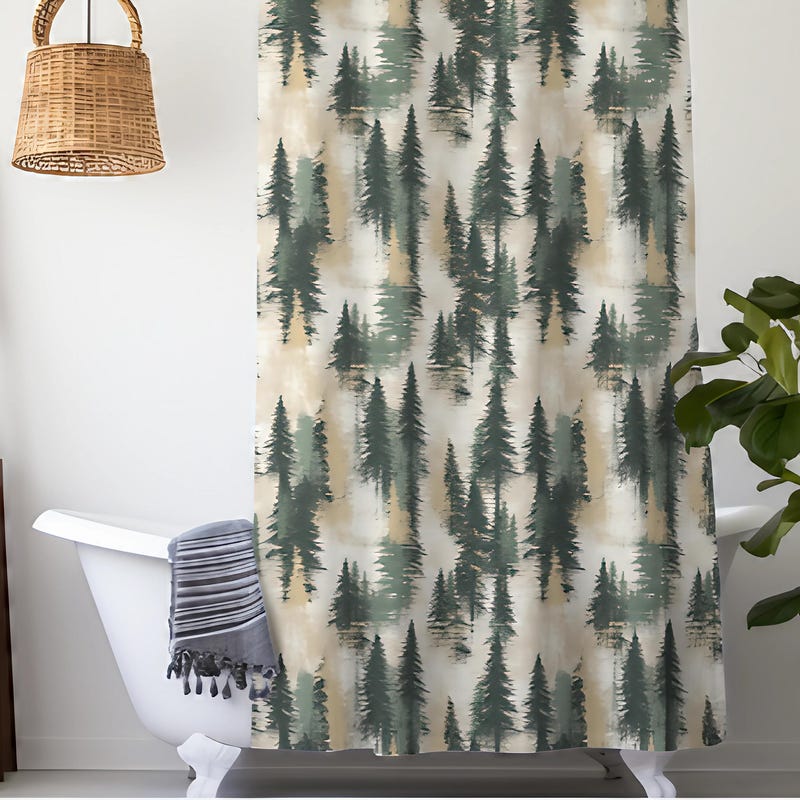 Pine Sanctuary Quilted Curtains NCU0NXD1285
