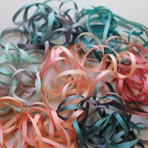 Coral Reef Mix 14 metres of 3.5mm silk ribbon image 2